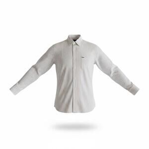 Natural Issue Men's L Shirt Bold Orange Blue White Stripe Preppy Cotton RL Style